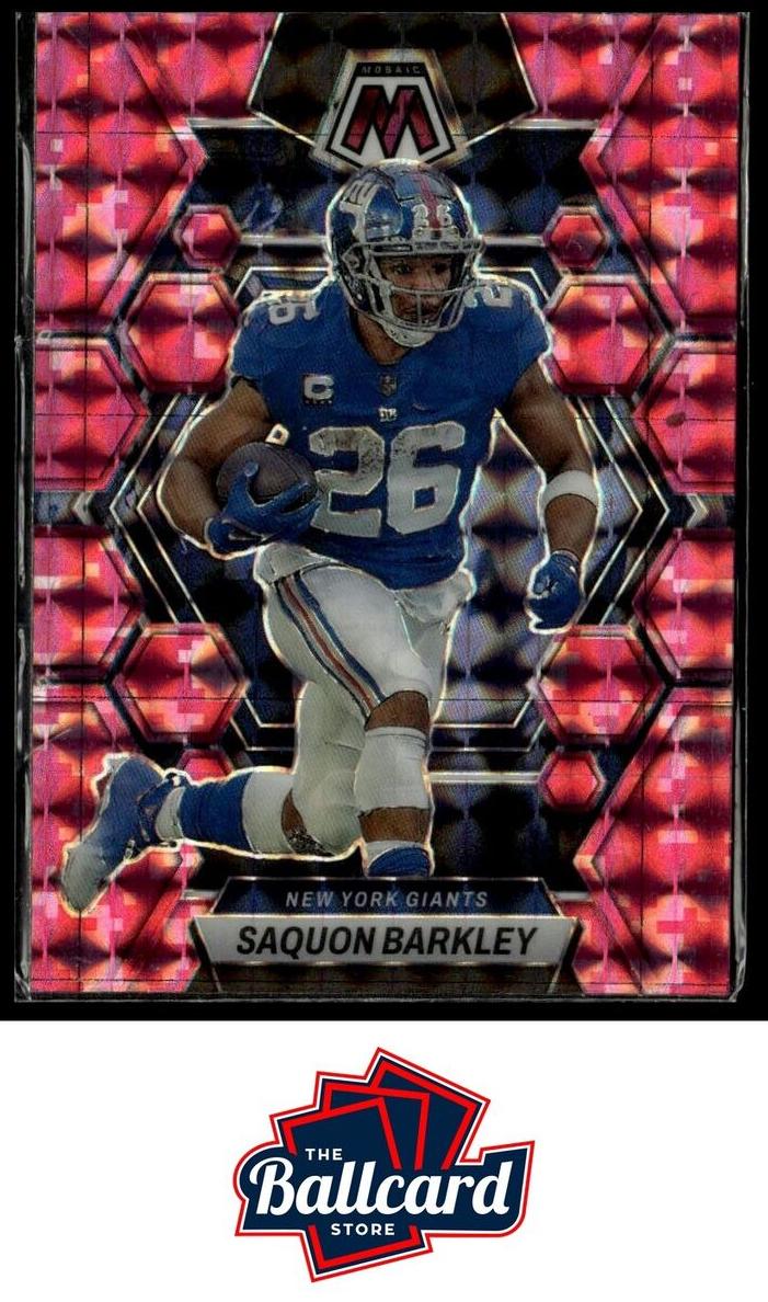 2023 Panini Mosaic Football Camo Pink Saquon Barkley #177