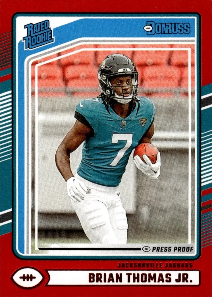 2024 Panini Donruss Football Press Proof Red Brian Thomas Jr. #313 PSA 9