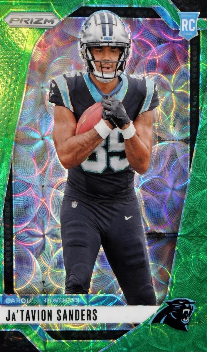 2024 Panini Prizm Football Green Scope Ja'Tavion Sanders #343 PSA 8.5