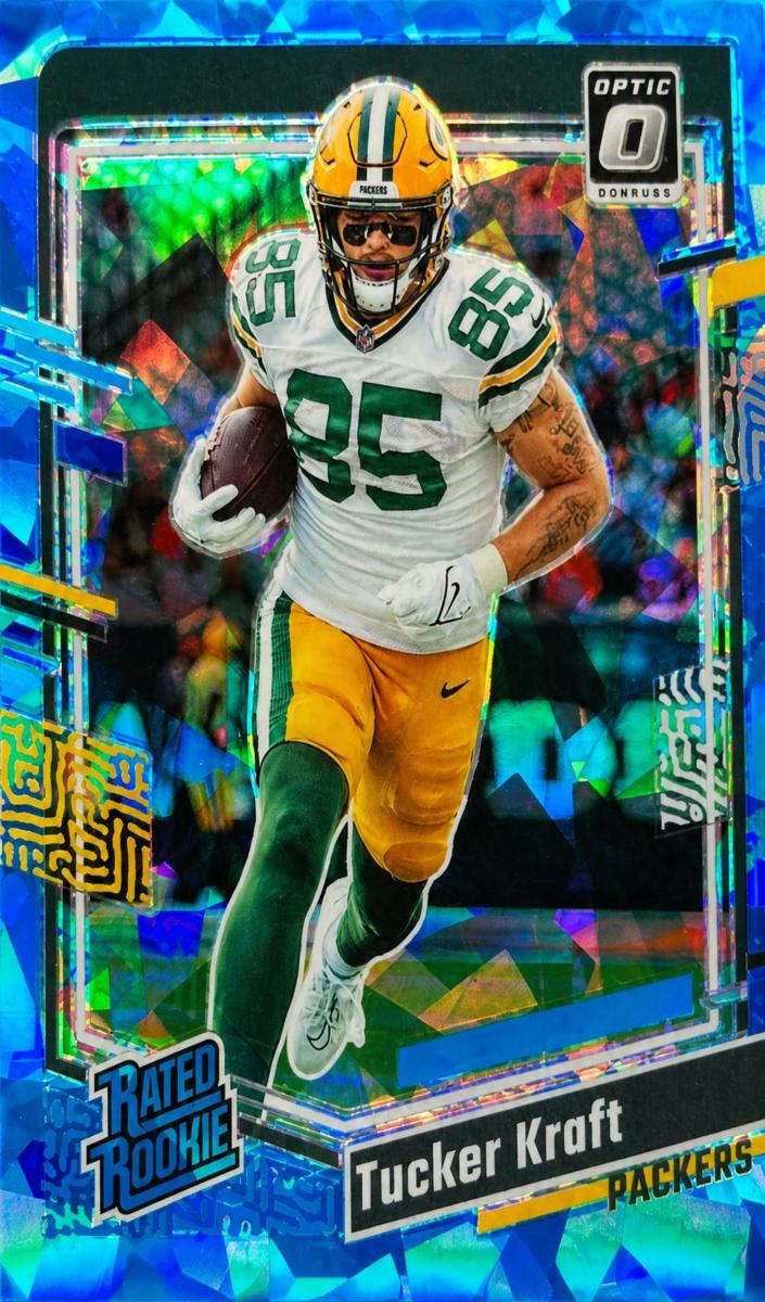 2023 Donruss Optic Football Ice Tucker Kraft #243 PSA 8.5