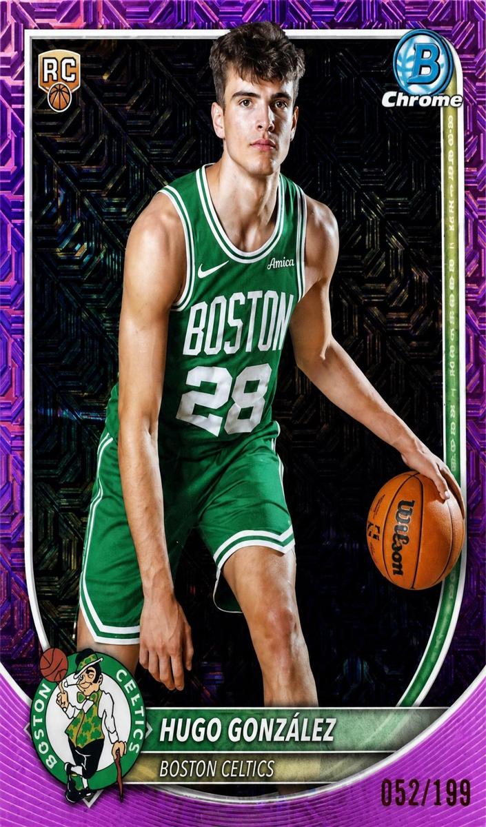 2025 Bowman Mega Box Basketball Pink Mojo Refractor Hugo Gonzalez #BCV-28