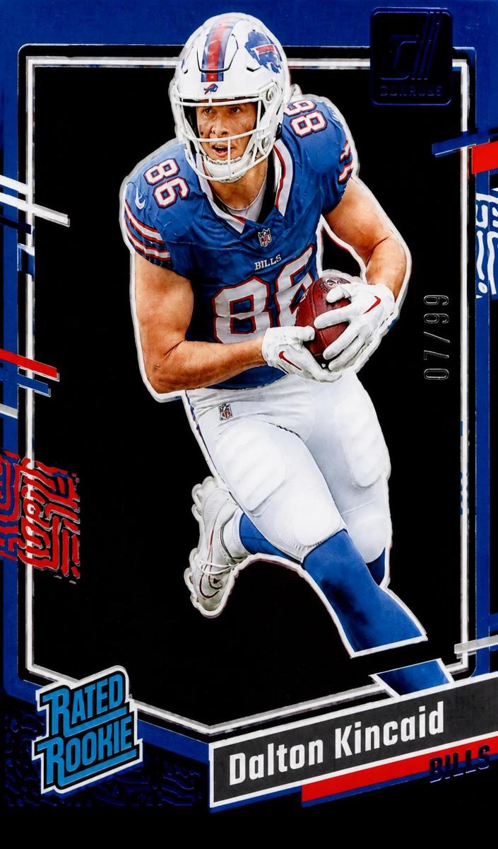 2023 Panini Clearly Donruss Football Blue Dalton Kincaid #57 PSA 9