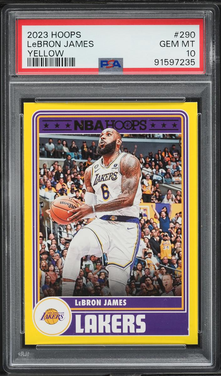 2023 Panini Hoops Basketball Yellow LeBron James #290 CGC 10