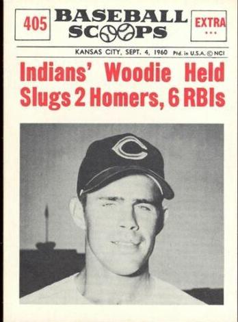 1961 NU-Card Scoops Baseball Woodie Held #405