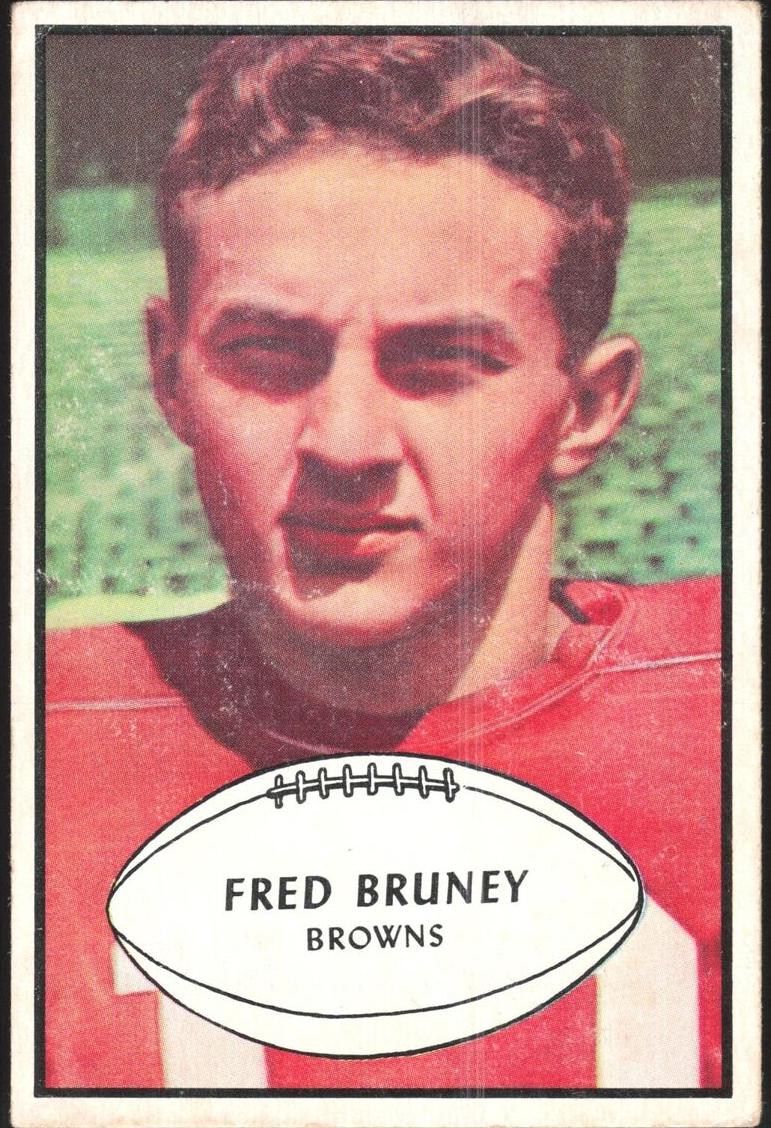 1953 Bowman Football Fred Bruney #49 PSA 7