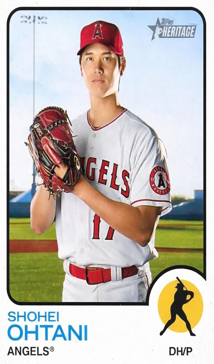 2022 Topps Heritage Baseball Team and Name Color Swap Shohei Ohtani #150 PSA 9