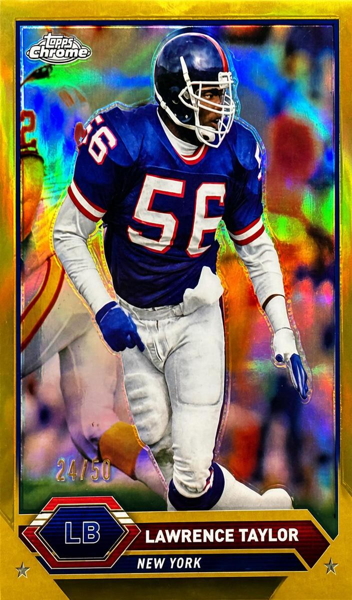 2023 Topps Composite Football Gold Refractor Lawrence Taylor #43 PSA 10