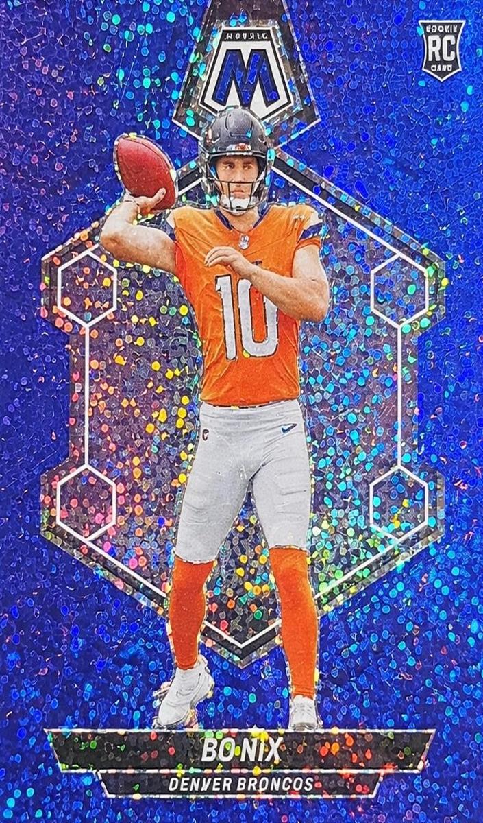 2024 Panini Mosaic Football Blue Sparkle Bo Nix #312 PSA 9