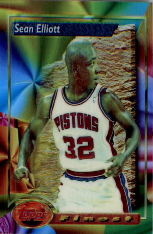1993 Topps Finest Basketball Refractor Sean Elliott #37