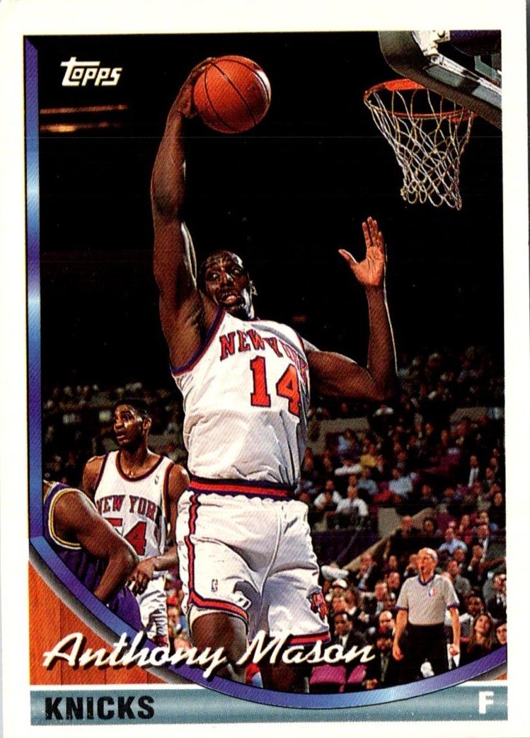 1993 Topps Basketball Anthony Mason #78