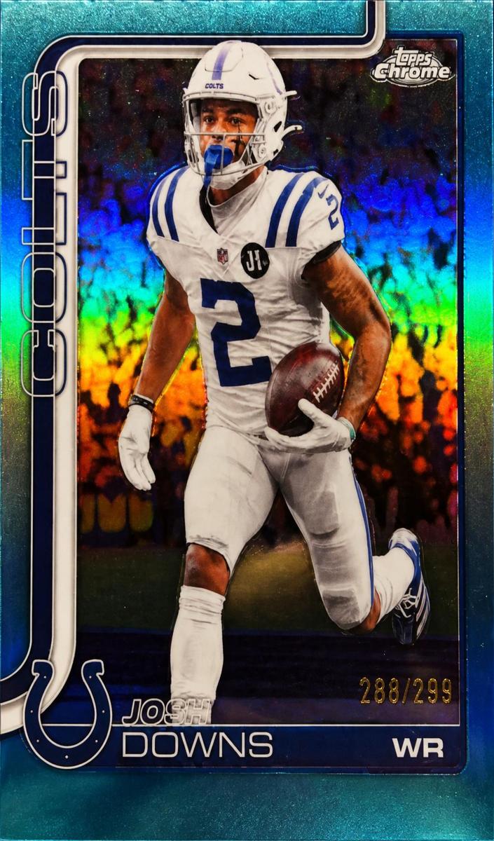 2025 Topps Chrome Football Teal Refractor Josh Downs #127