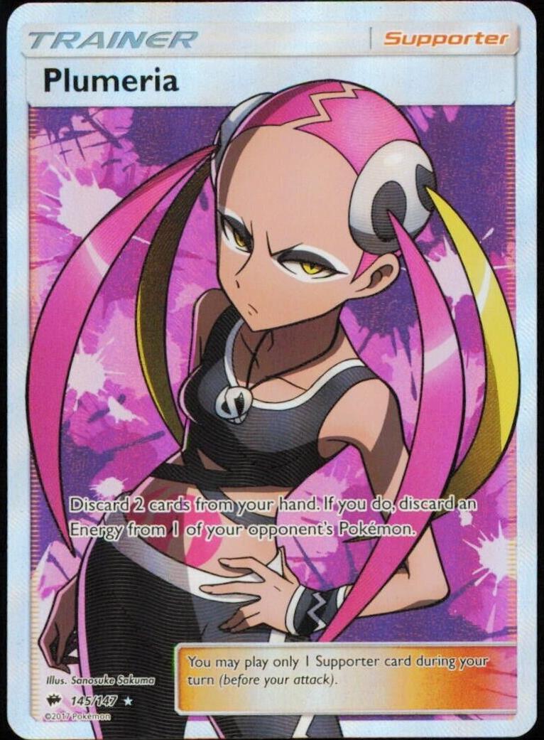 2017 Pokemon Sun & Moon Burning Shadows Plumeria #145
