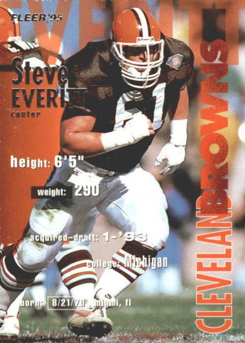 1995 Fleer Football Steve Everitt #79