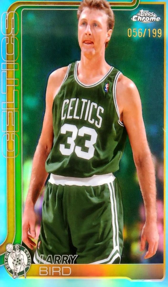 2025 Topps Chrome Basketball Aqua Refractor Larry Bird #243 PSA 9