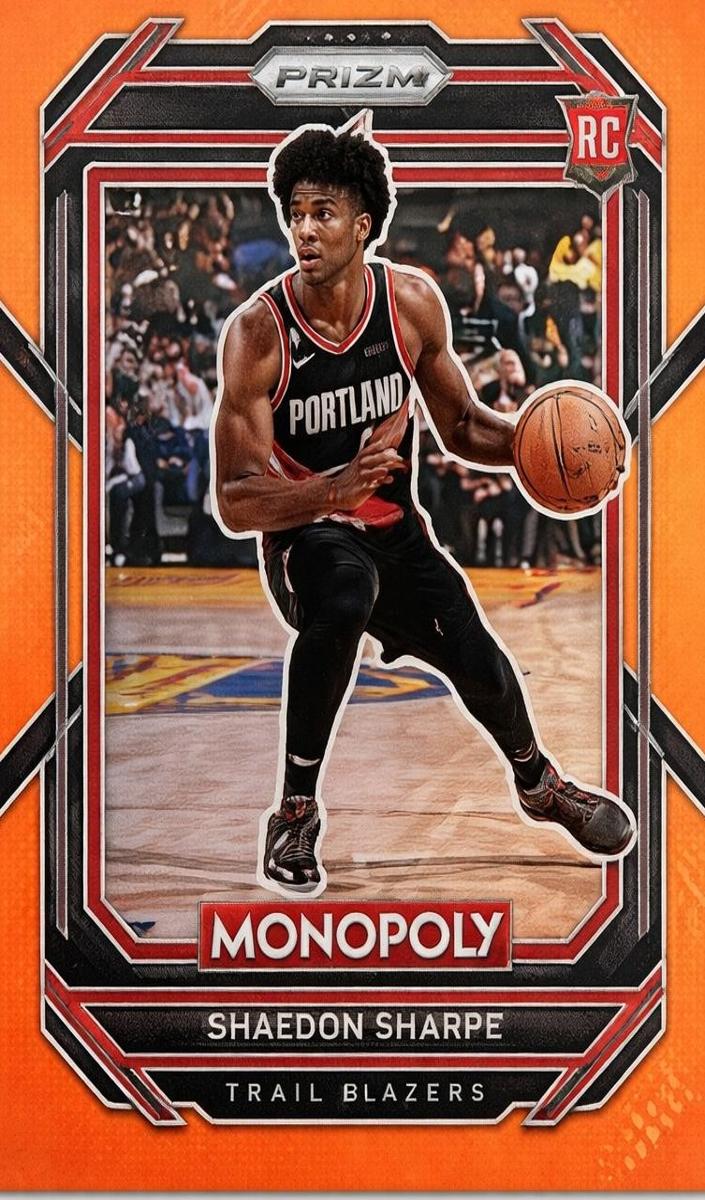 2022 Panini Prizm Monopoly Basketball Orange Shaedon Sharpe #74 PSA 8.5