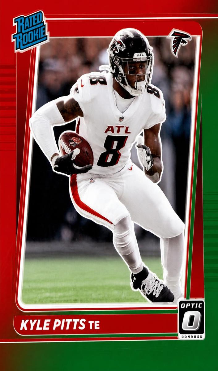 2021 Panini Donruss Football Red Green Kyle Pitts #260 PSA 9