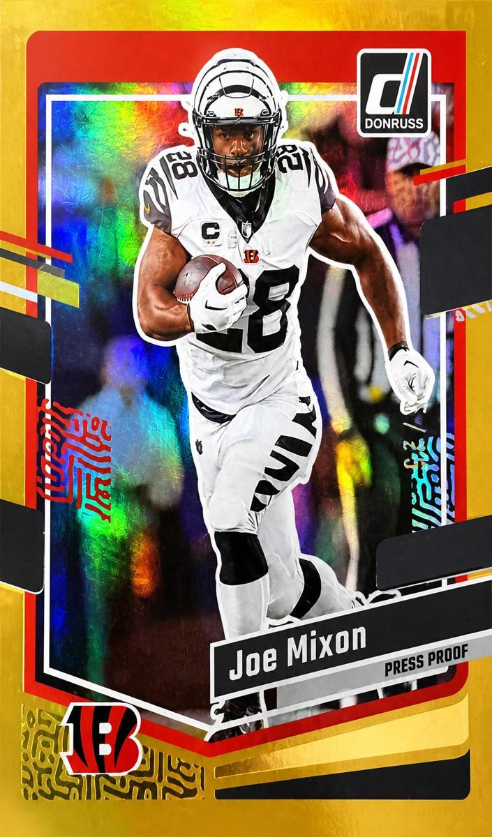 2023 Panini Donruss Football Press Proof Gold Die-Cut Joe Mixon #58
