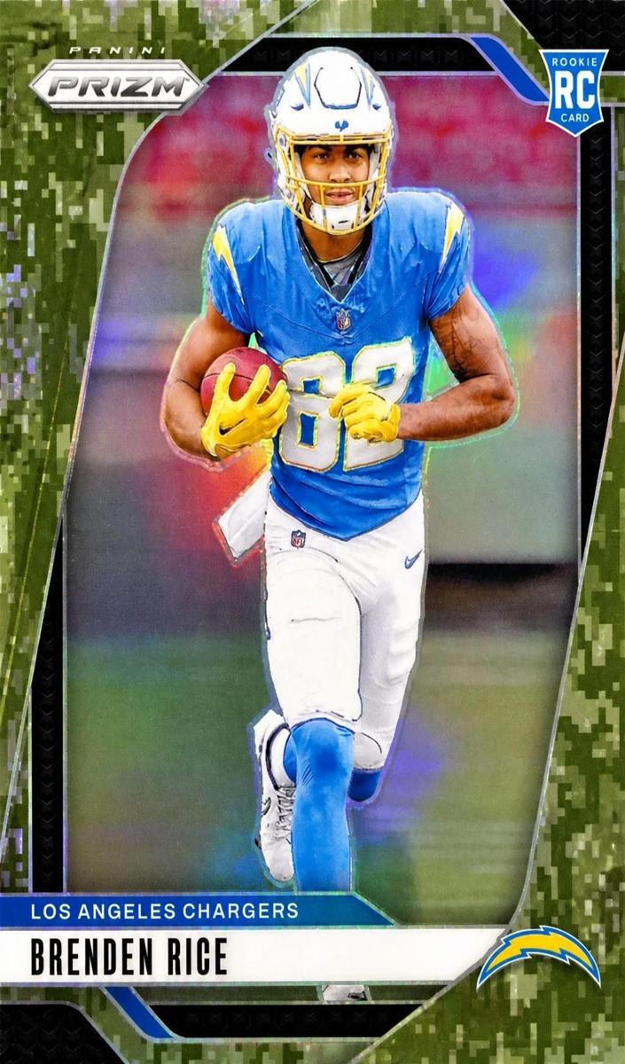 2024 Panini Prizm Football Forest Camo Brenden Rice #313