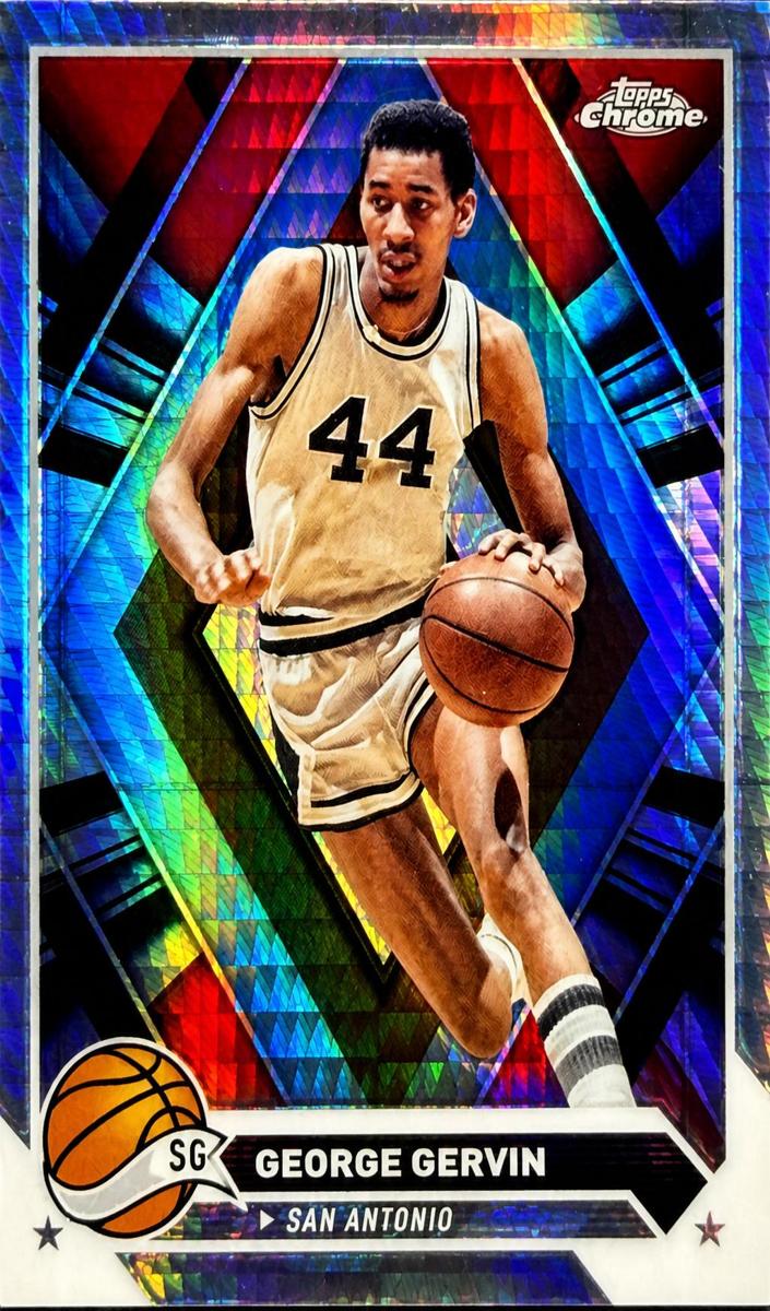 2023 Topps Chrome Basketball Prism Refractor George Gervin #75