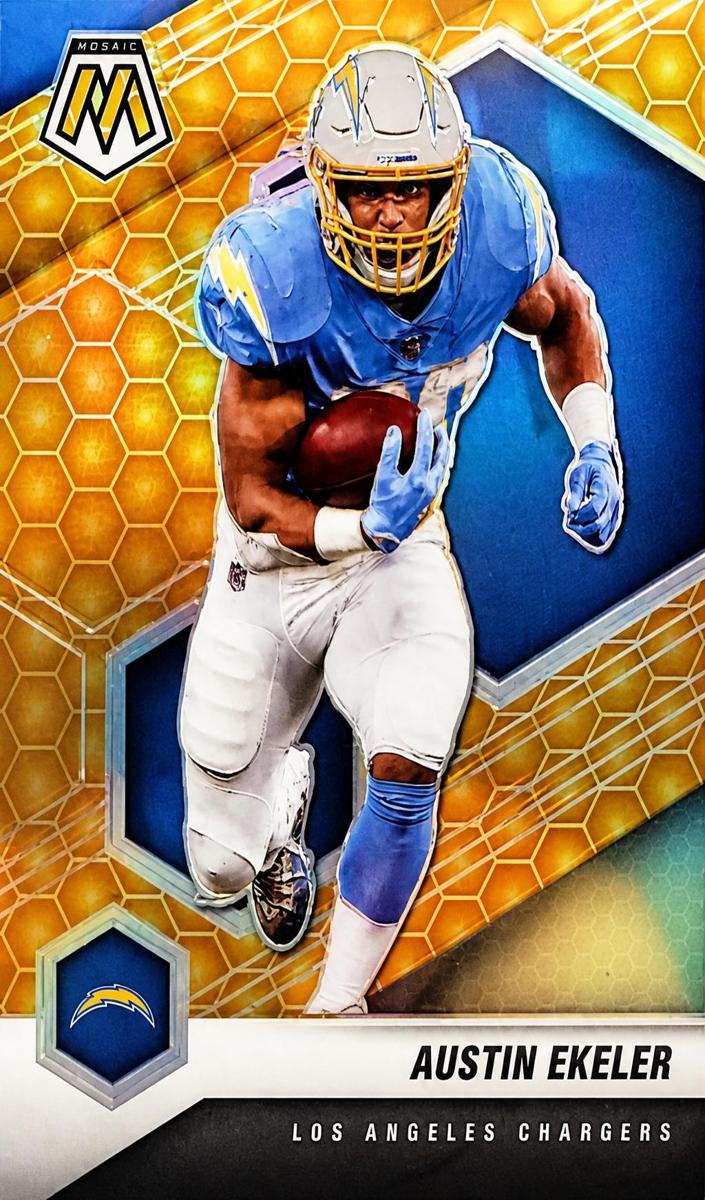2021 Panini Mosaic Football Honeycomb Austin Ekeler #114 PSA 9