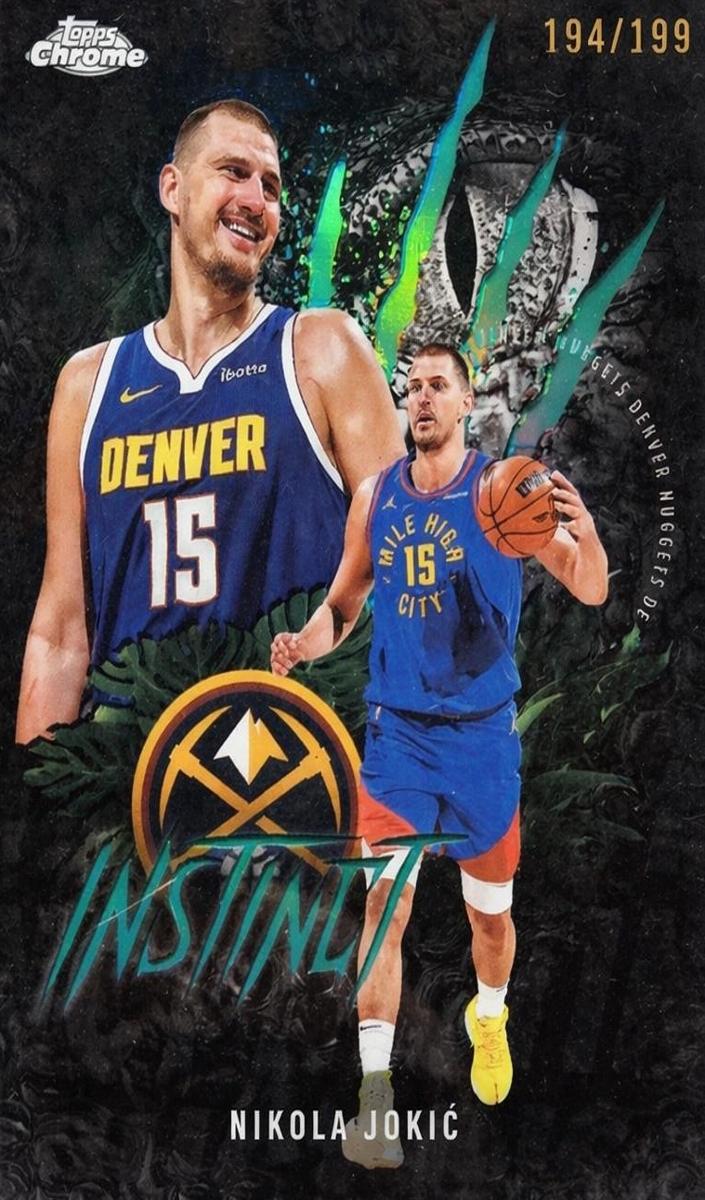 2025 Topps Chrome Basketball Aqua Refractor Nikola Jokic #INS-1 PSA 9