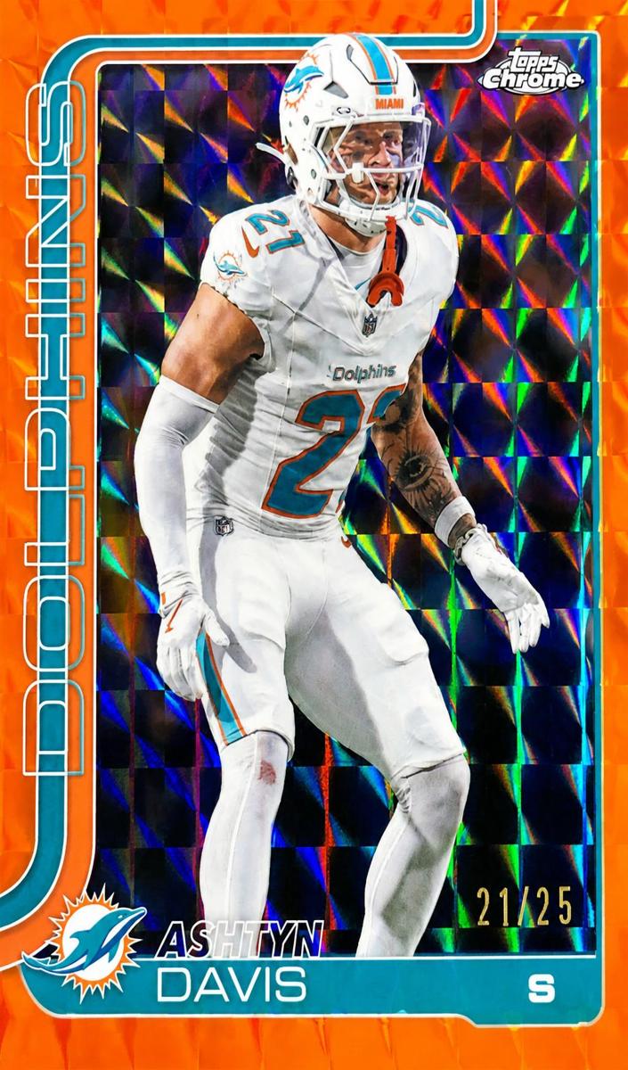 2025 Topps Chrome Football Orange Geometric Refractor Ashtyn Davis #194