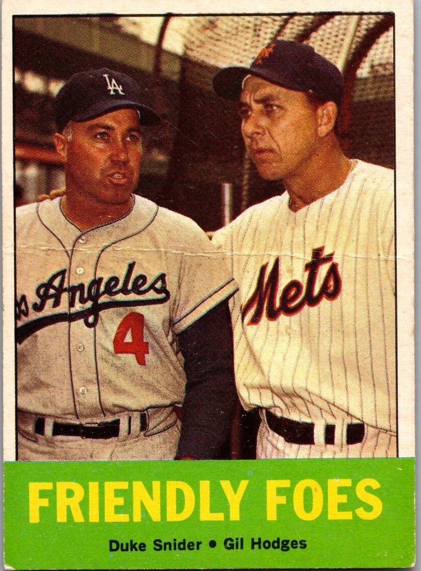 1963 Topps Baseball Friendly Foes #68 PSA 7