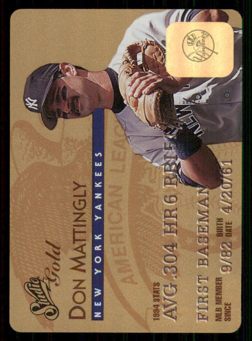 1995 Studio Baseball Gold Don Mattingly #3 PSA 9