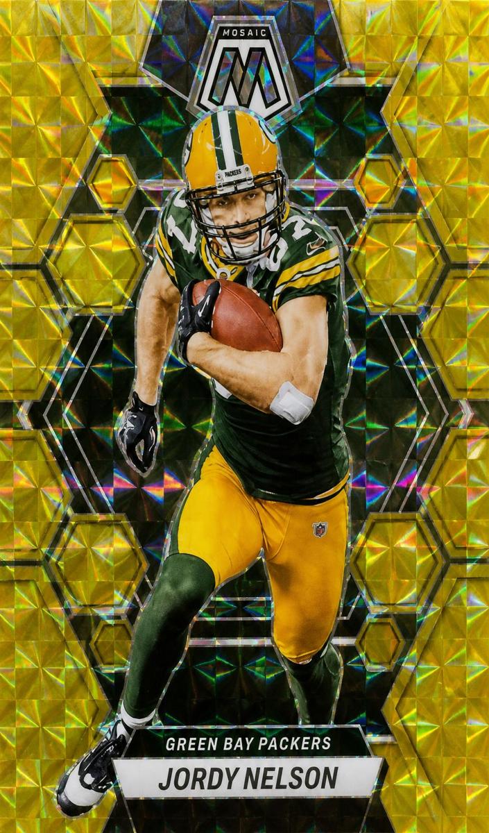 2023 Panini Mosaic Football Reactive Yellow Jordy Nelson #88