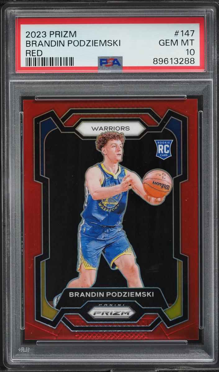 2023 Panini Prizm Basketball Red Brandin Podziemski #147 PSA 8.5