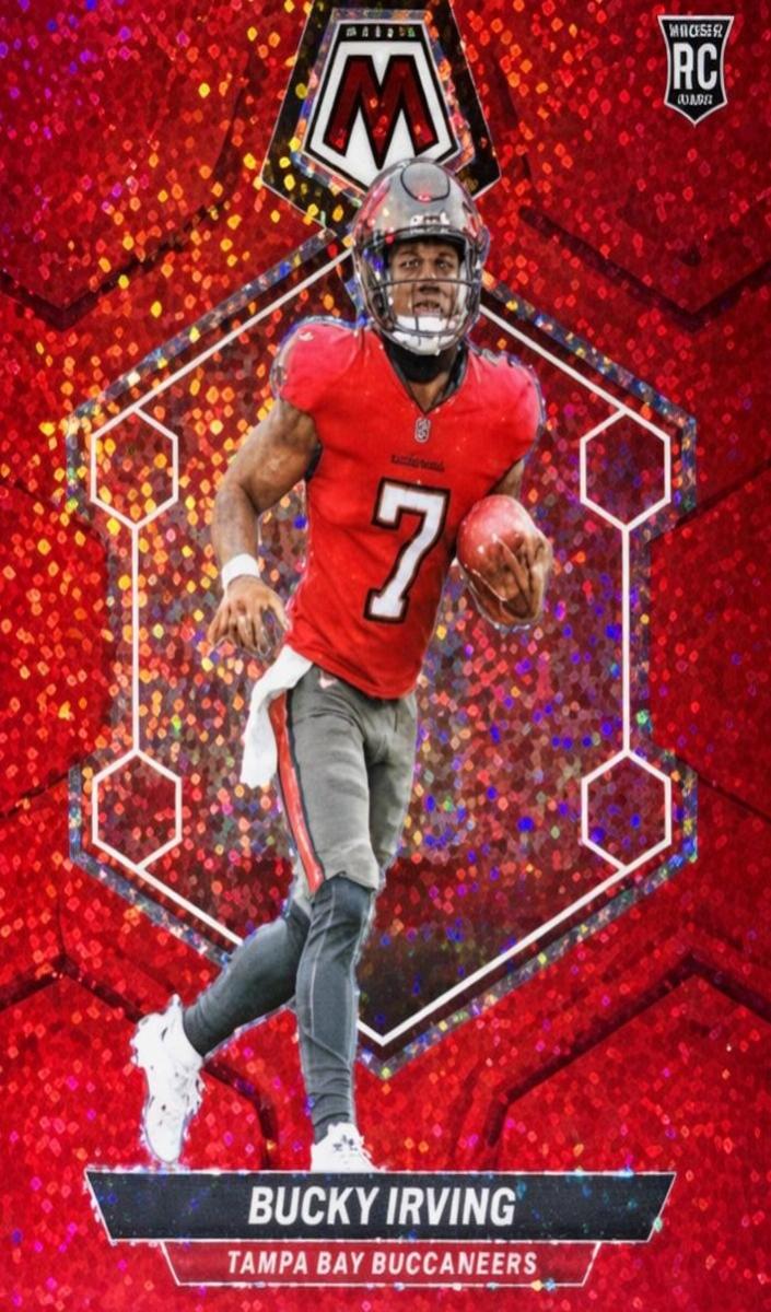 2024 Panini Mosaic Football Red Sparkle Bucky Irving #385 PSA 9