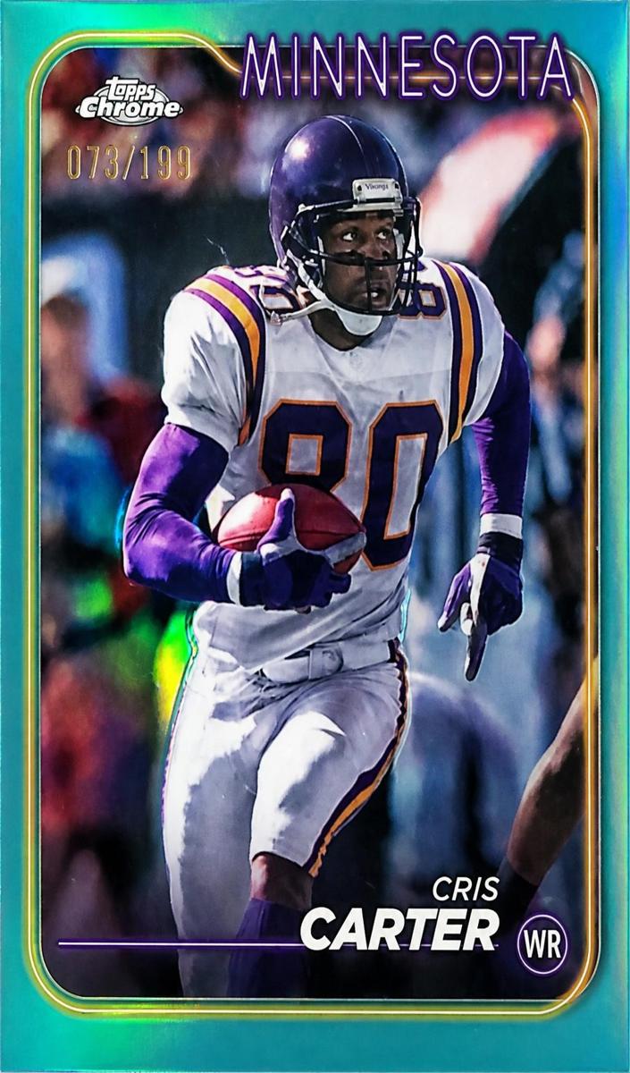 2024 Topps Chrome Football Aqua Sonar Refractor Cris Carter #119