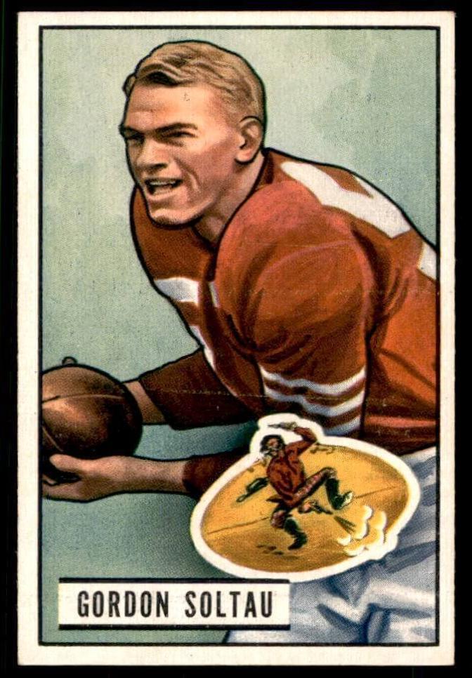 1951 Bowman Football Gordon Soltau #67 PSA 8