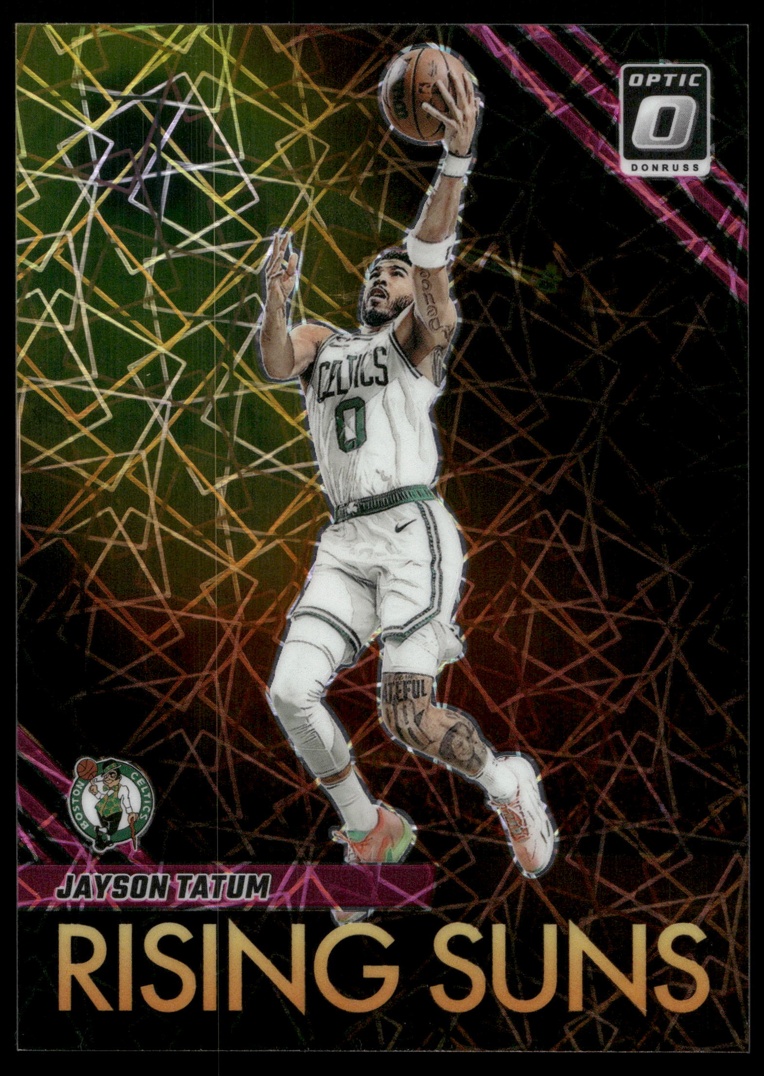 2023 Donruss Optic Basketball Pink Velocity Jayson Tatum #19 PSA 9
