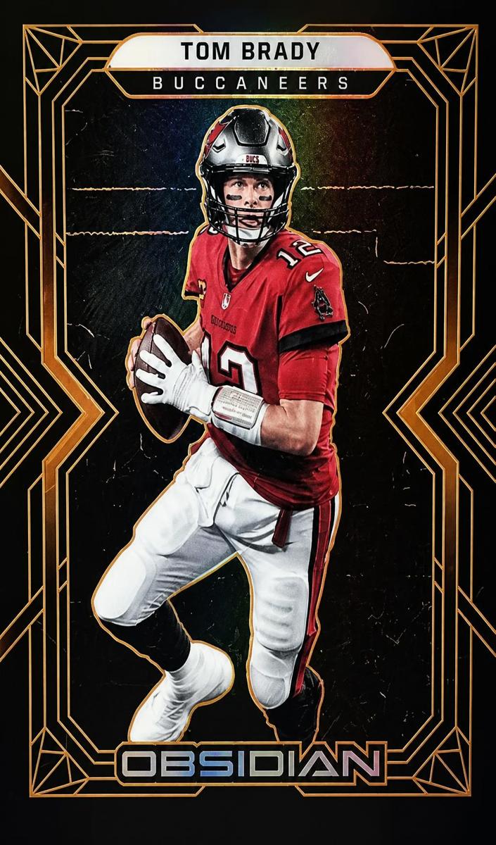 2022 Panini Obsidian Football Electric Etch Orange Tom Brady #90 PSA 8.5