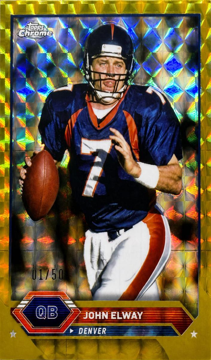 2023 Topps Composite Football Gold Refractor John Elway #7 PSA 10