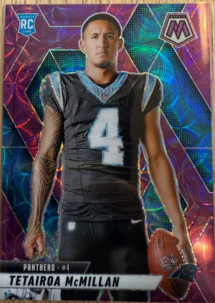 2025 Panini Mosaic Football Purple Scope Tetairoa McMillan #274
