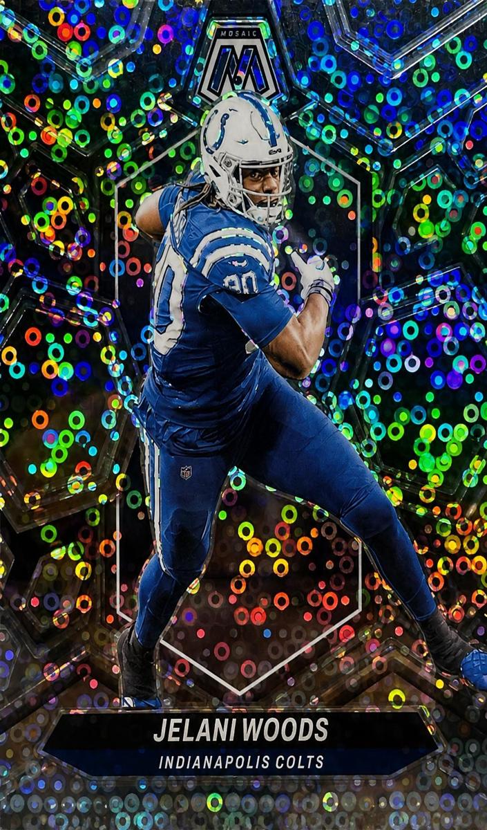 2024 Panini Mosaic Football No Huddle Silver Jelani Woods #96