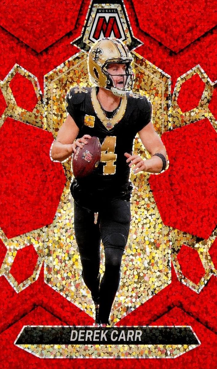 2024 Panini Mosaic Football Red Sparkle Derek Carr #155