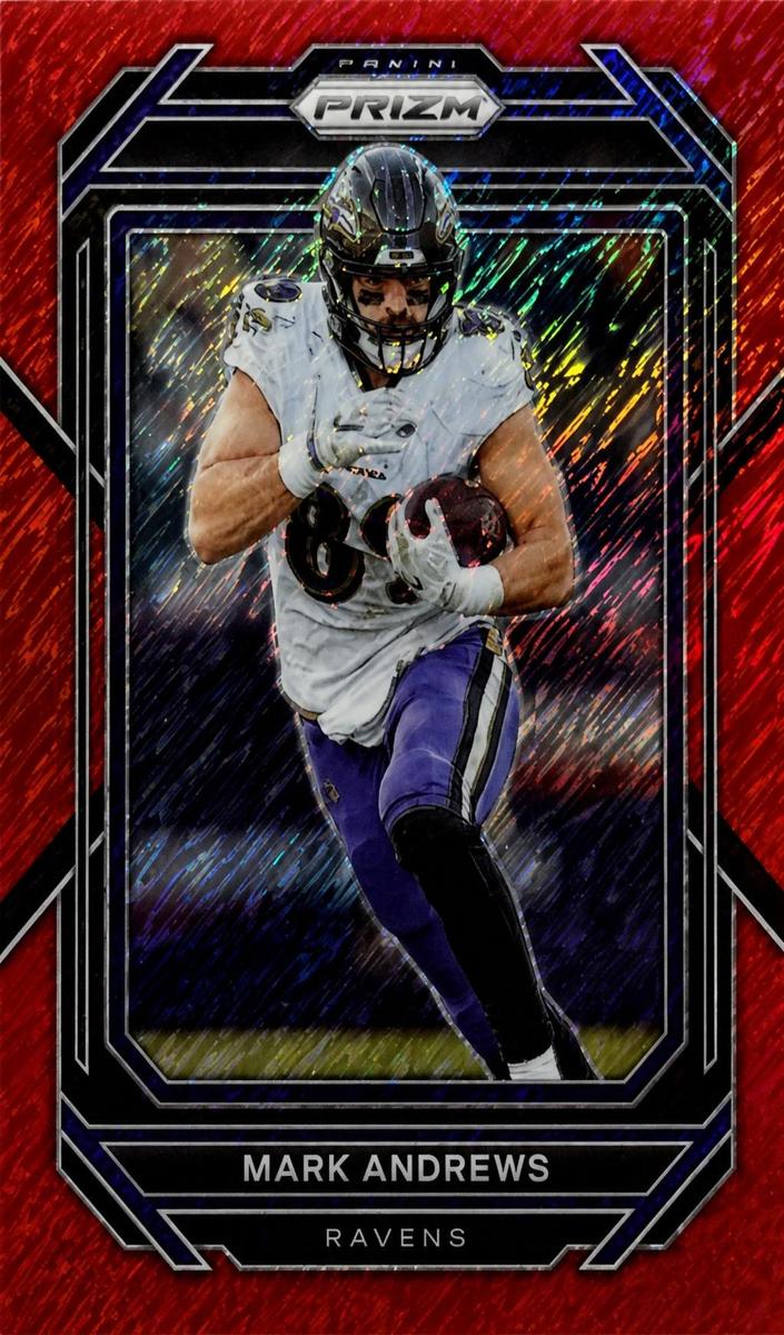 2023 Panini Prizm Football Red Shimmer Mark Andrews #19 PSA 9