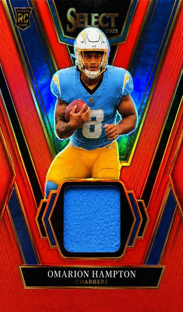 2025 Panini Select Football Red Omarion Hampton #RSW-OHN