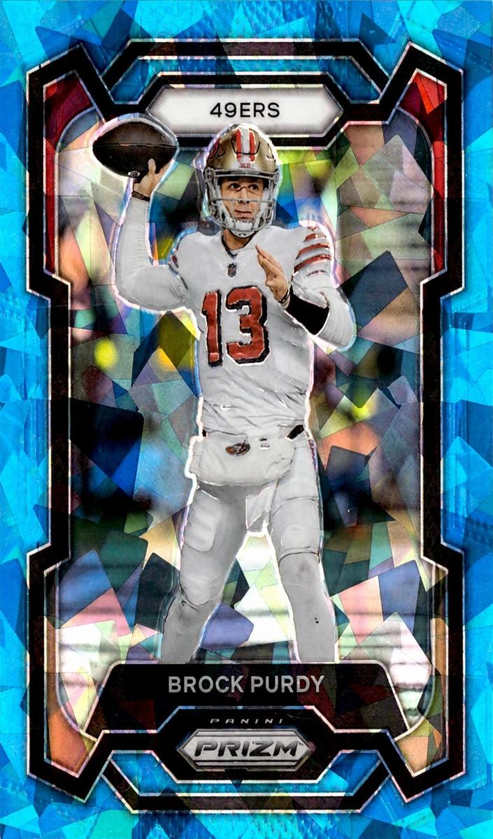 2023 Panini Prizm Football Blue Ice Brock Purdy #266 PSA 10