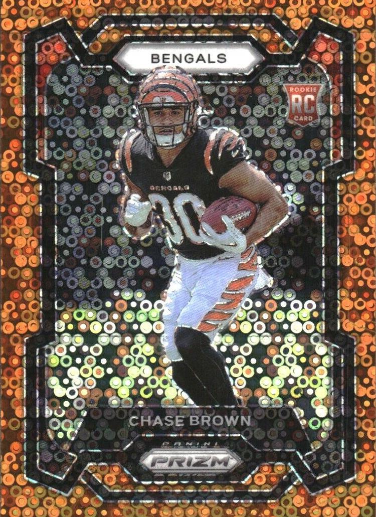 2023 Panini Prizm Football Disco Chase Brown #318 PSA 9