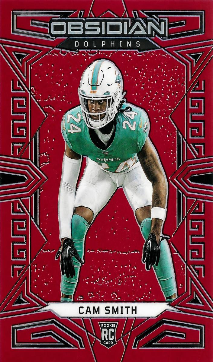 2023 Panini Obsidian Football Asia Electric Etch Red Flood Cam Smith #162