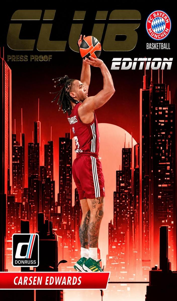2023 Donruss Turkish Airlines EuroLeague Basketball Press Proof Carsen Edwards #13