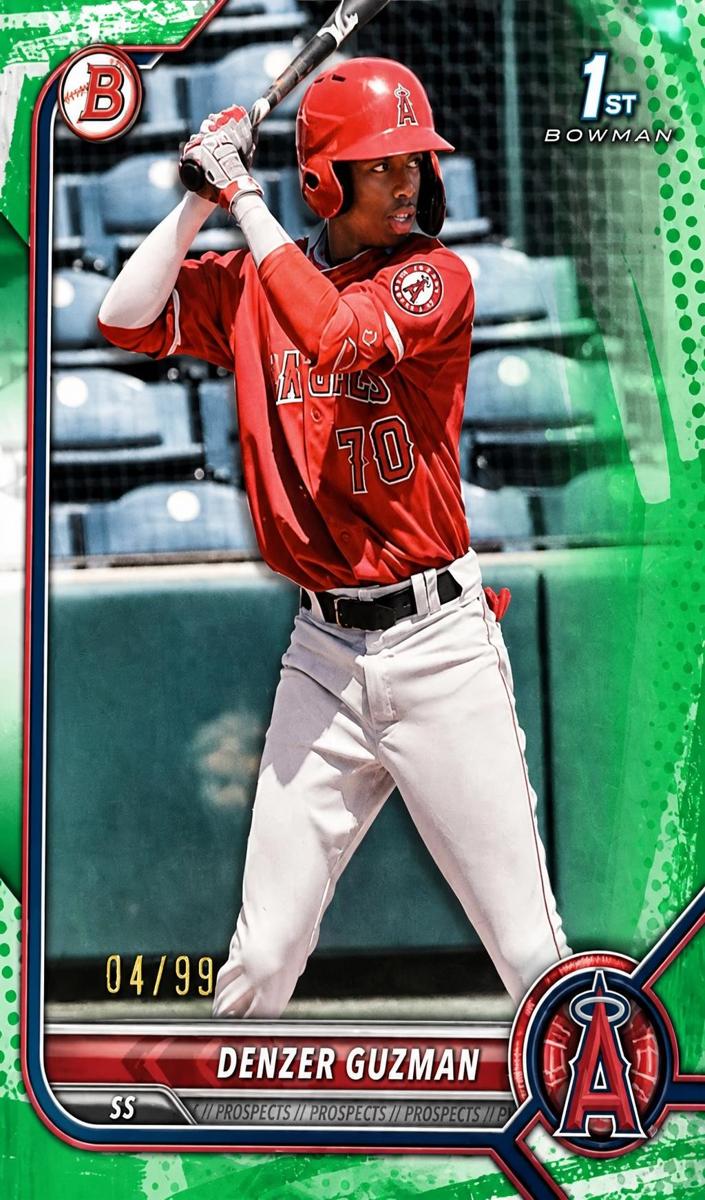 2022 Bowman Prospects Baseball Green Pattern Denzer Guzman #BP-138