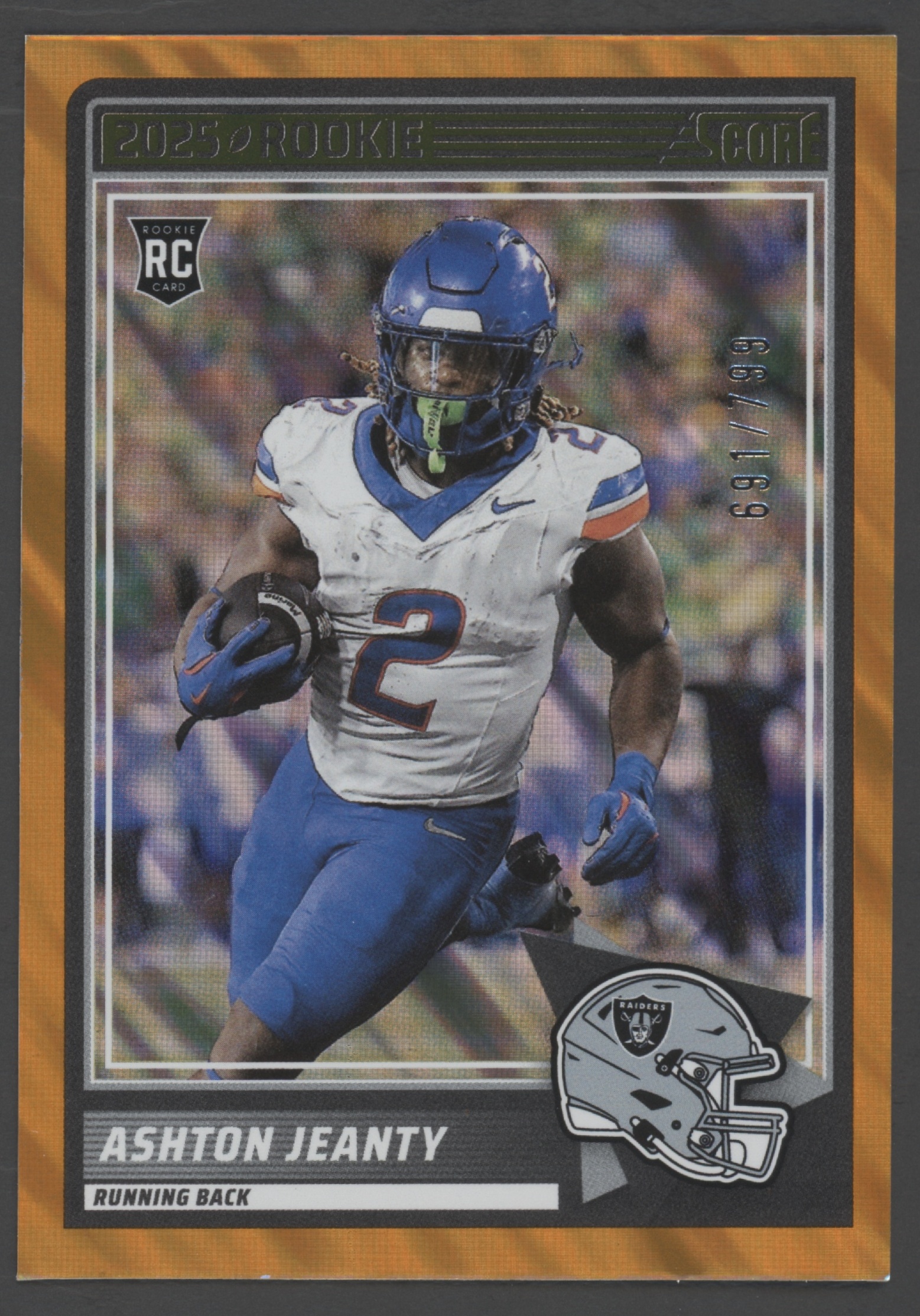2025 Panini Score Football Lava Ashton Jeanty #14 PSA 8