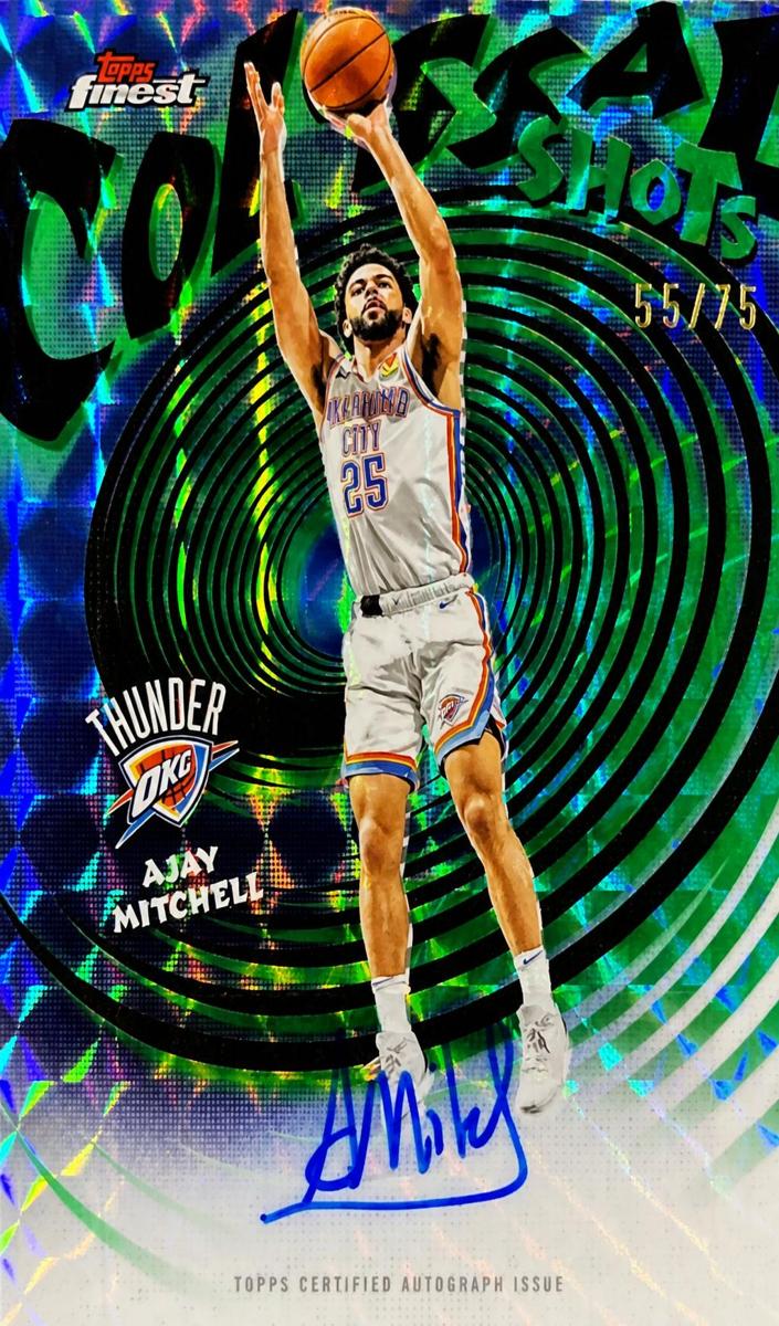 2025 Topps Finest Basketball Green Geometric Refractor Ajay Mitchell #CS-AM
