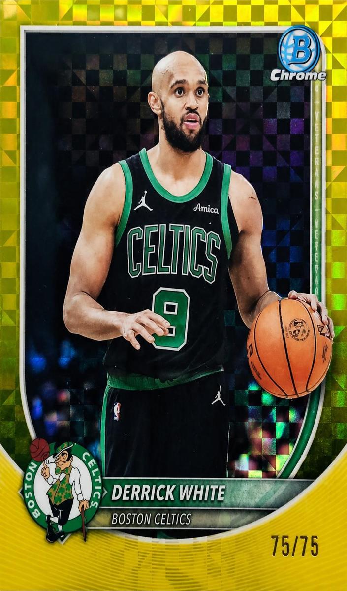 2025 Bowman Basketball Yellow X-Fractor Derrick White #BCV-58