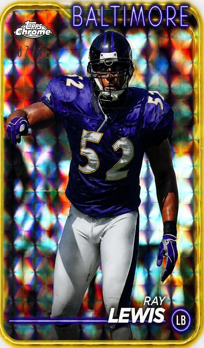 2024 Topps Chrome Football White Geometric Refractor Ray Lewis #4 PSA 9